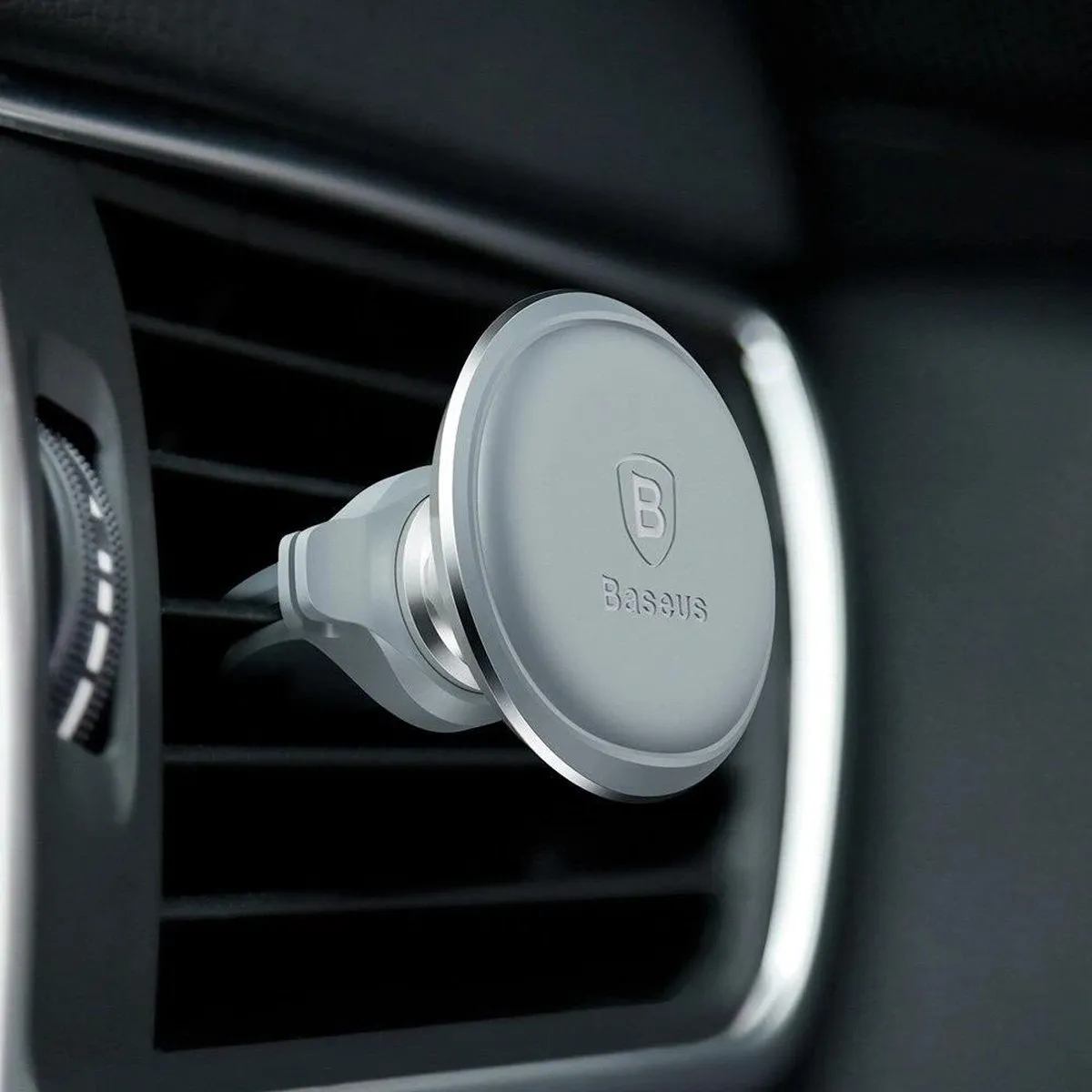 Baseus Magnetische Ventilatierooster Auto Telefoonhouder - Zilver - afbeelding 6 van 6