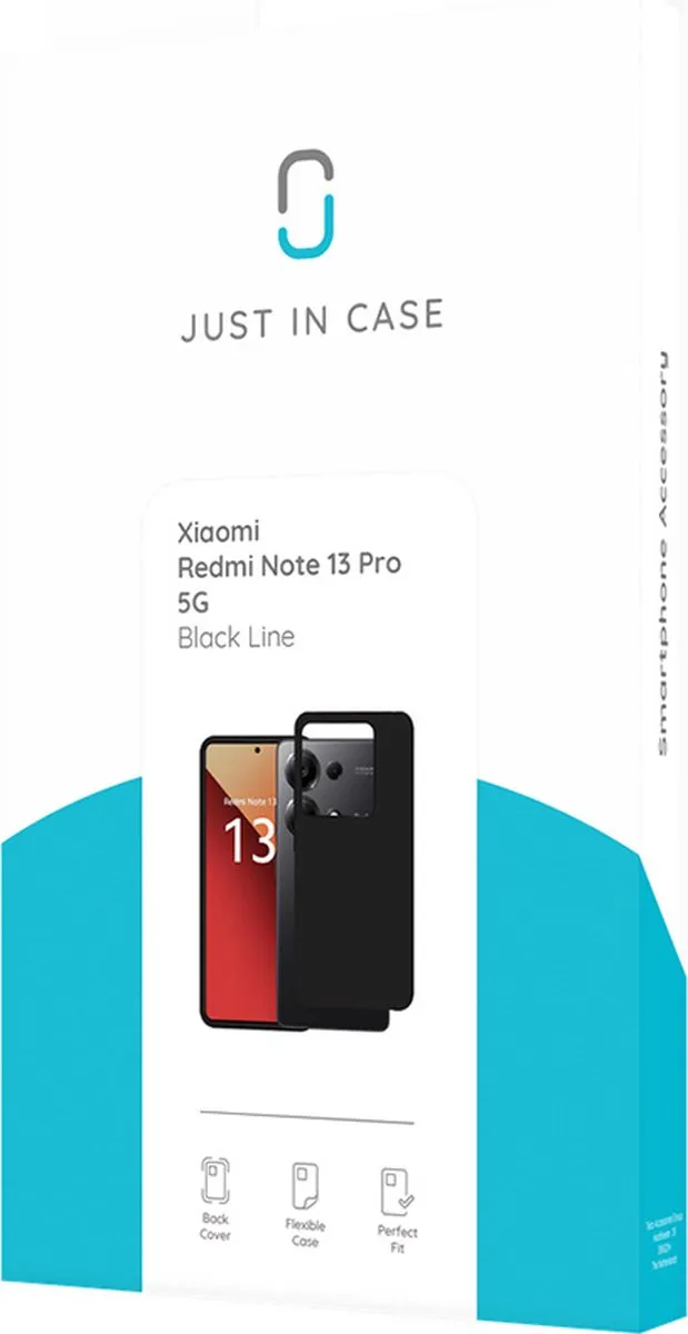 Just in Case Hoesje Xiaomi Redmi Note 13 Pro - Zwart