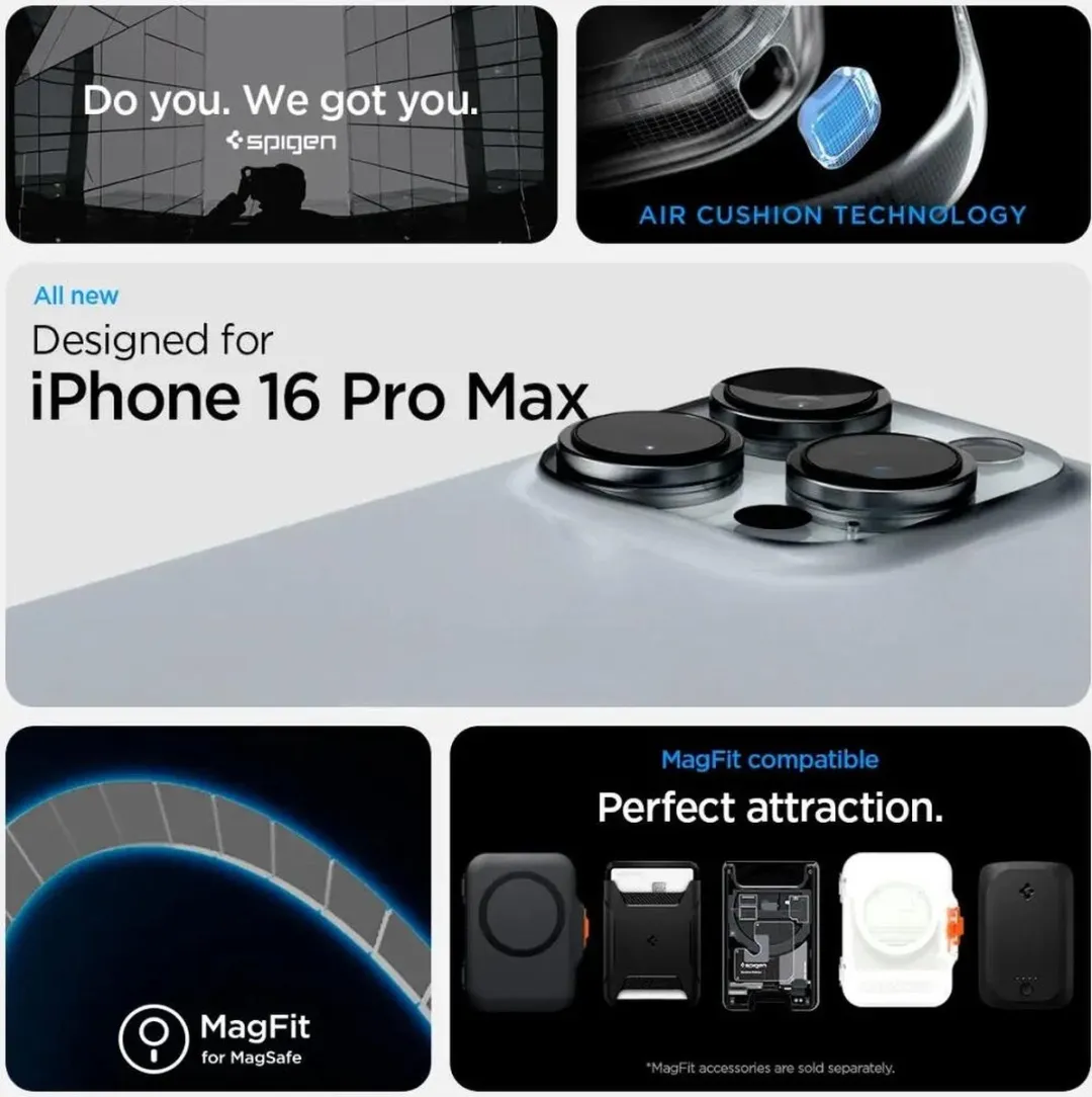 Spigen Ultra Hybrid MagSafe iPhone 16 Pro Max Hoesje 12164 - Meerkleurig - afbeelding 6 van 6