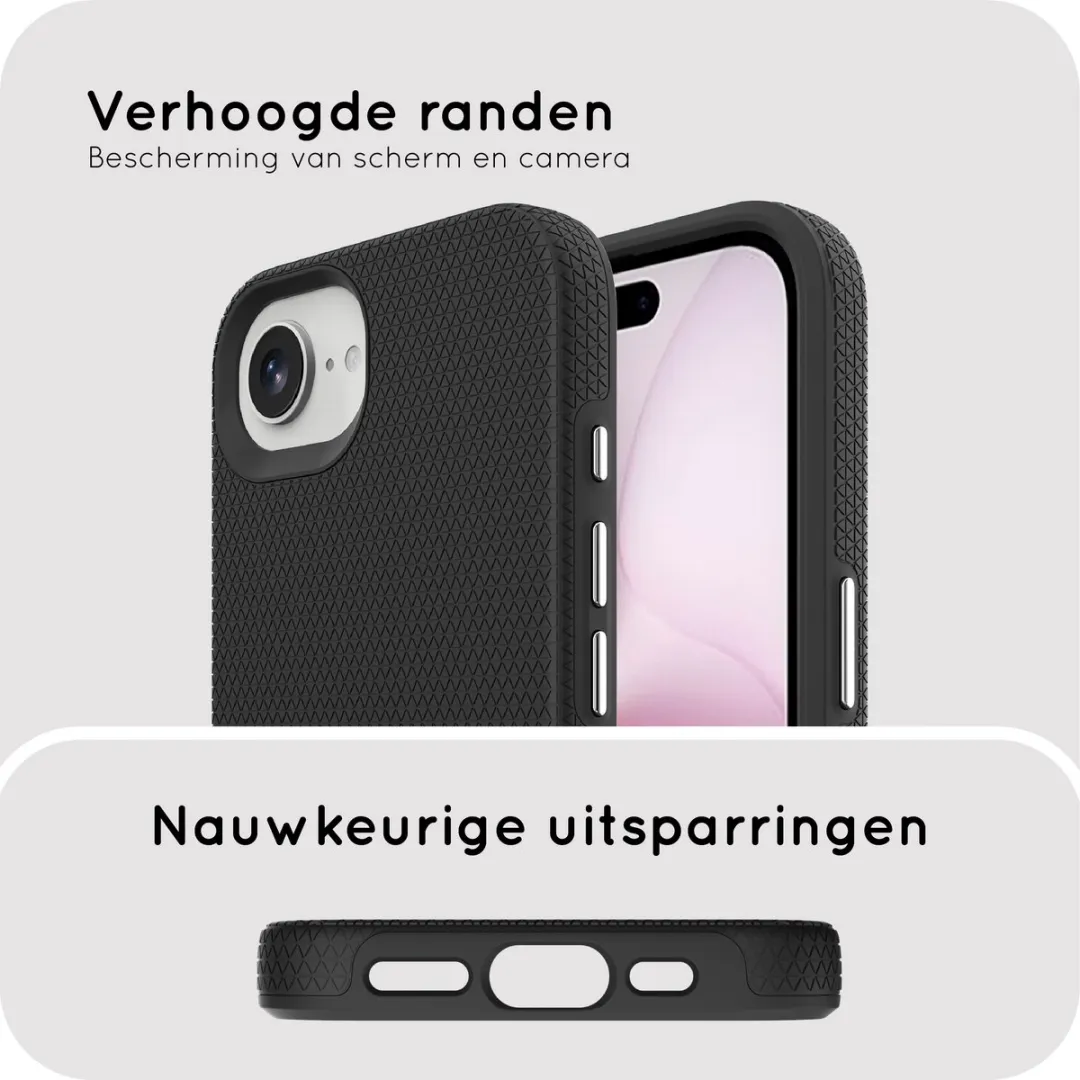 Just in Case iPhone 17e/16e Armor Hoesje - Zwart