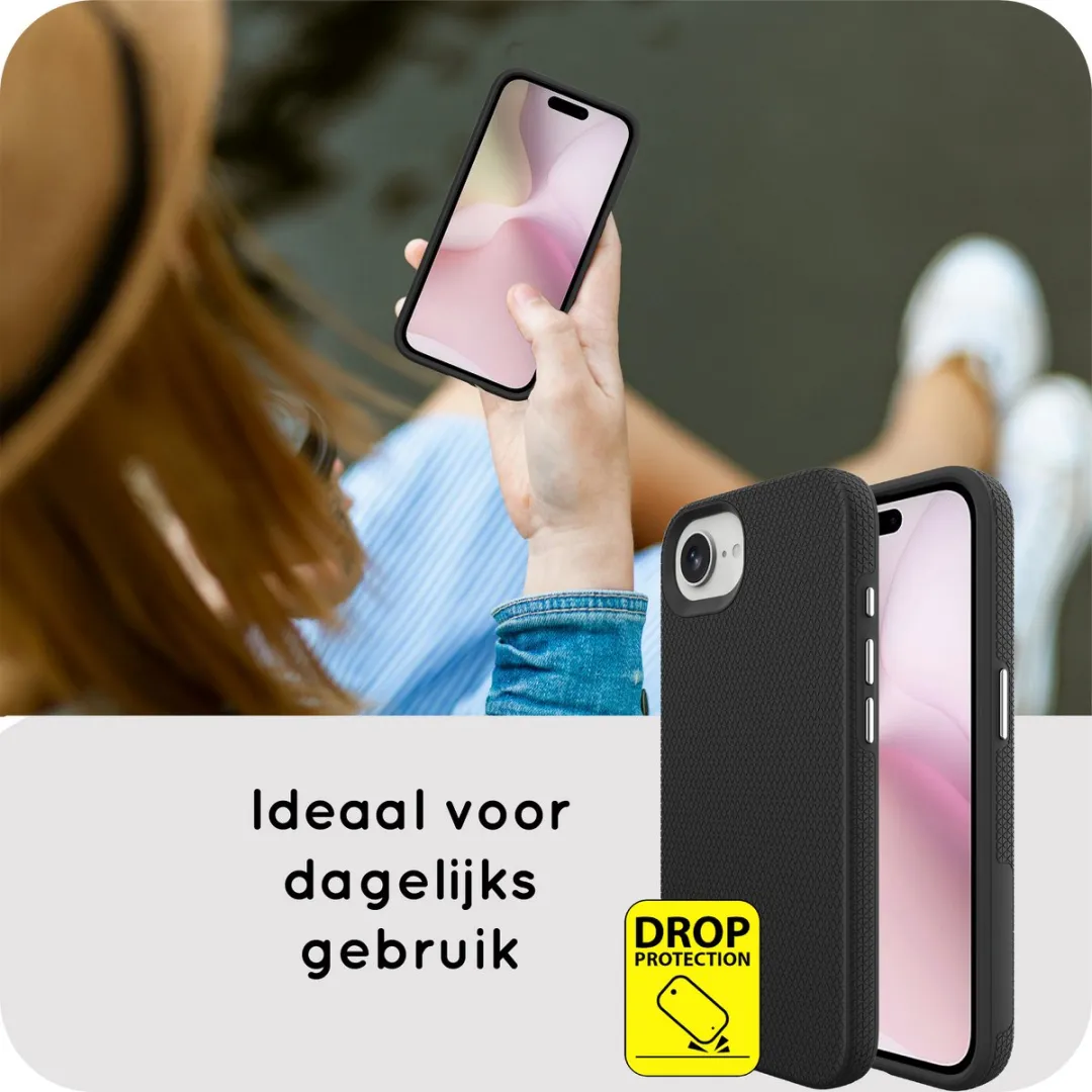 Just in Case iPhone 17e/16e Armor Hoesje - Zwart
