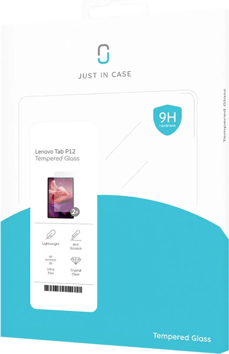 Just in Case Lenovo Tab P12 Screenprotector Glas - 2 Stuks