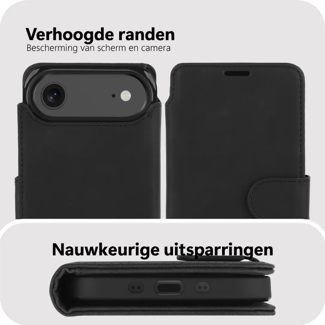 Just in Case MAP2764PS1M Bookcase iPhone Air - 2-in-1 Hoesje Zwart - afbeelding 6 van 6