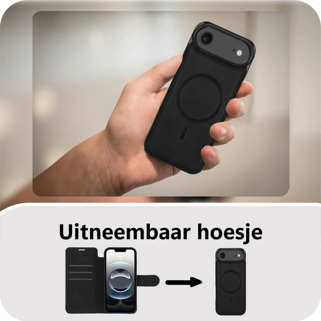 Just in Case MAP2764PS1M Bookcase iPhone Air - 2-in-1 Hoesje Zwart