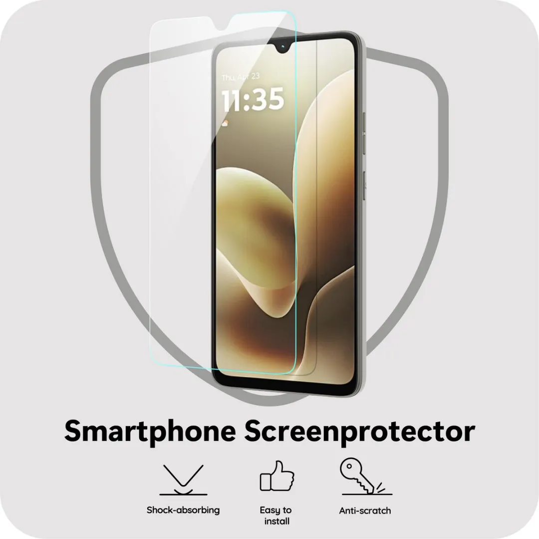 Just in Case Moto G06 Screenprotector - Gehard Glas - afbeelding 6 van 6