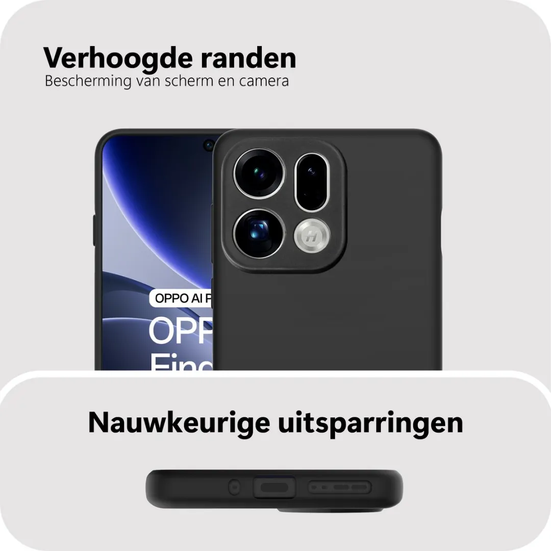 Just in Case Hoesje MOO2855KL1L Oppo Find X9 - Flexibel - Zwart - afbeelding 2 van 6