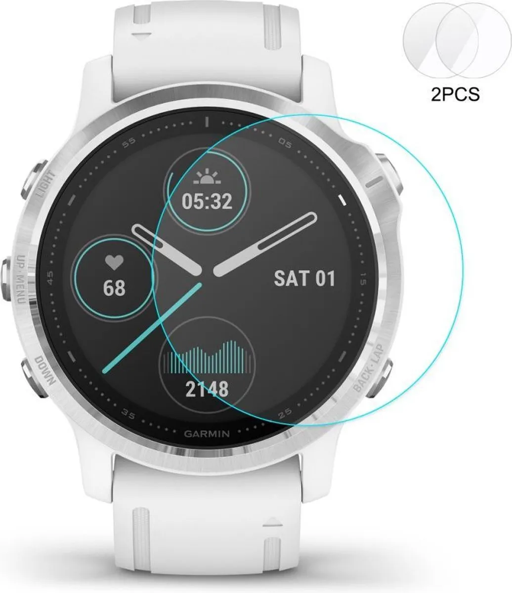 Just in Case Screenprotector Garmin Fenix 6S Pro 42mm - 2 Stuks