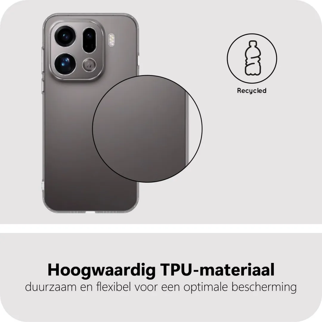 Just in Case Oppo Find X9 Pro Siliconen Hoesje - MOO2811KL0 - Transparant - afbeelding 2 van 6