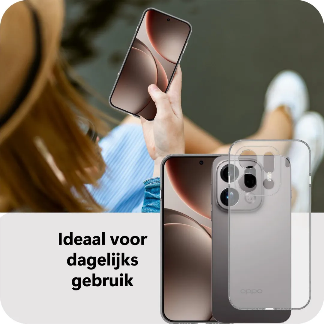 Just in Case Oppo Find X9 Pro Siliconen Hoesje - MOO2811KL0 - Transparant - afbeelding 5 van 6