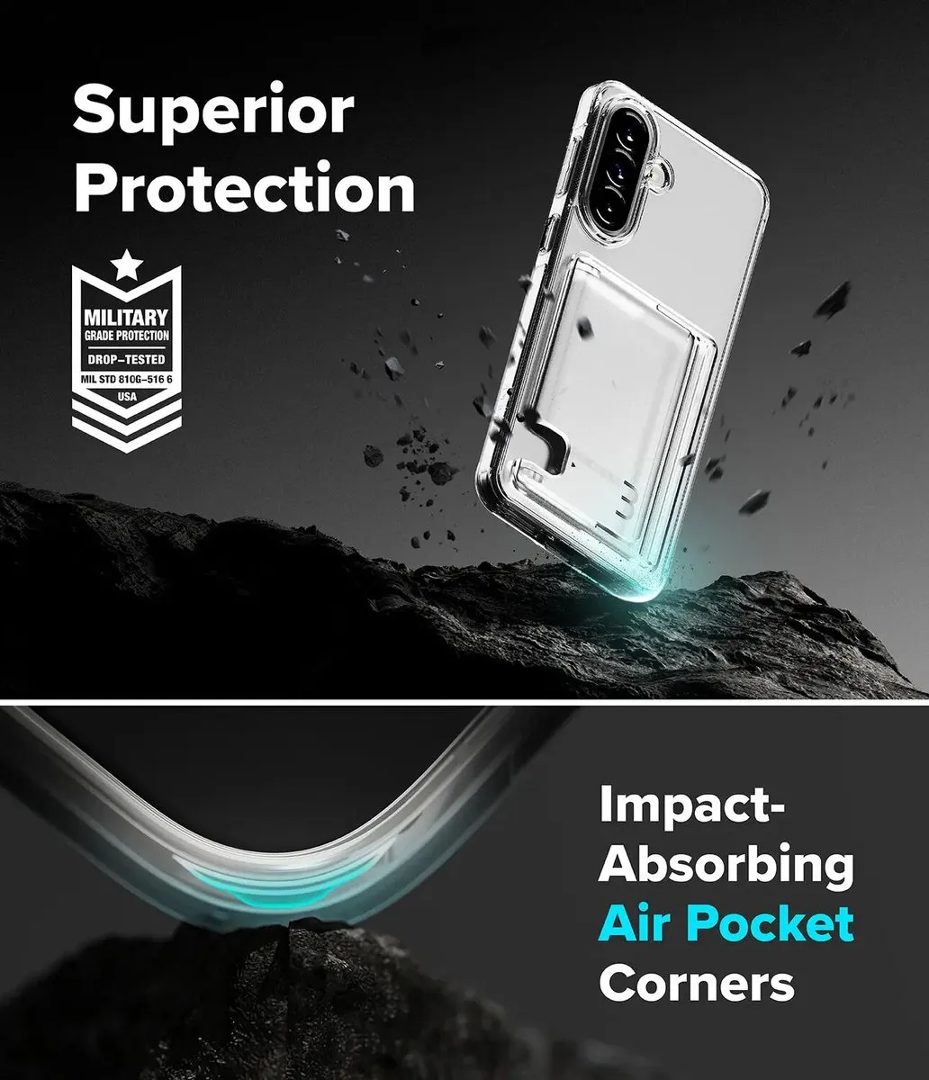 Ringke Fusion Card Hoesje Samsung Galaxy A57 - Transparant