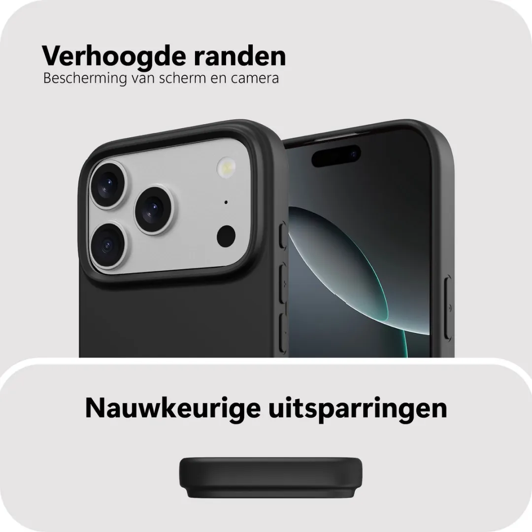 Just in Case iPhone 17 Pro Siliconen Hoesje MAP2762ZC1 - Zwart