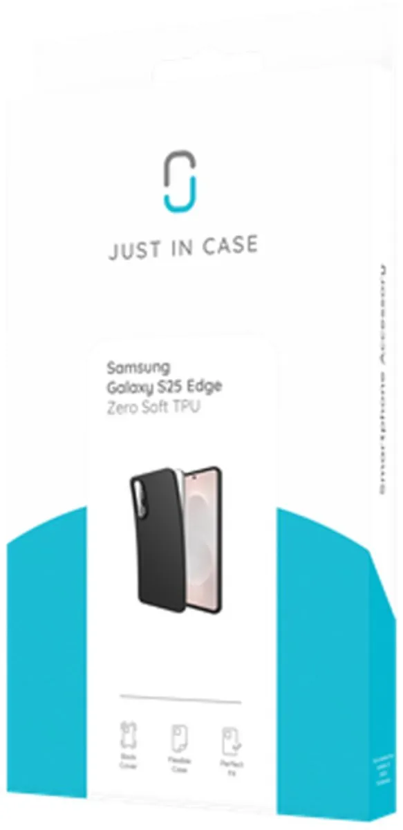 Just in Case Siliconen Hoesje Samsung Galaxy S25 Edge - Zwart - 8510679