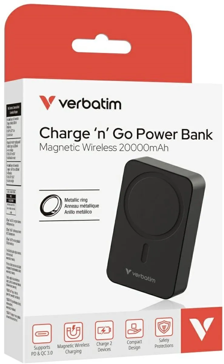 Verbatim Powerbank Charge N Go 20000mAh - 10000mAh - Transparent