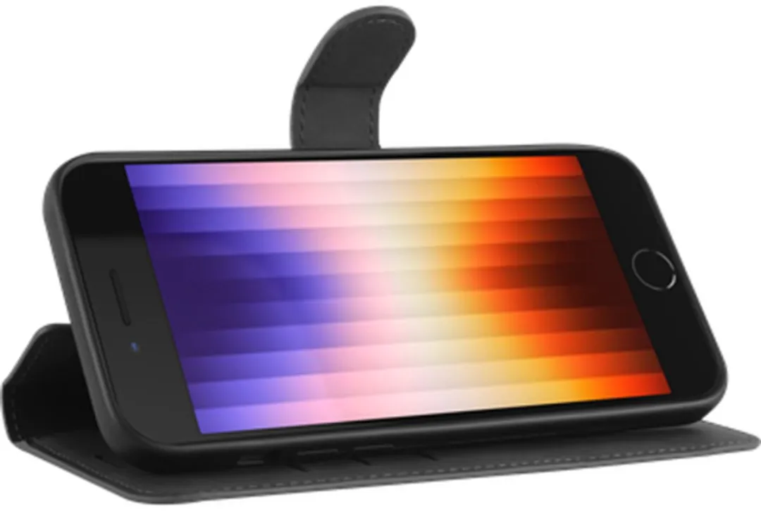 Just in Case iPhone SE (2022) Hoesje - Pasjeshouder 4 Stuks - Zwart