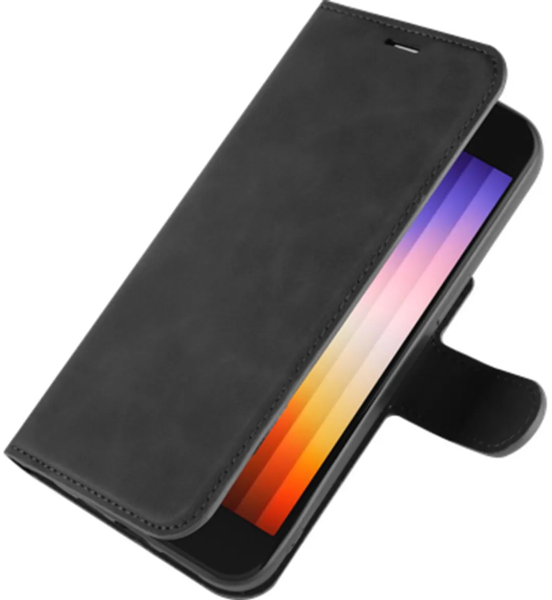 Just in Case iPhone SE (2022) Hoesje - Pasjeshouder 4 Stuks - Zwart