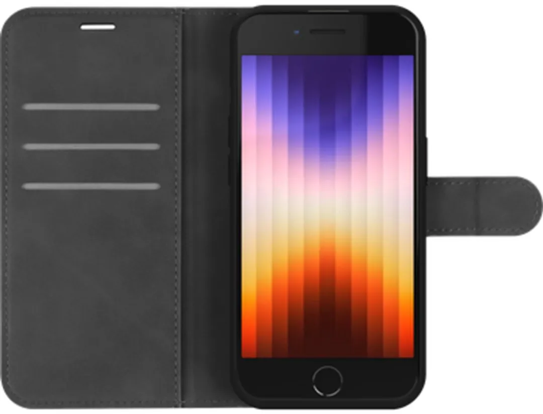 Just in Case iPhone SE (2022) Hoesje - Pasjeshouder 4 Stuks - Zwart