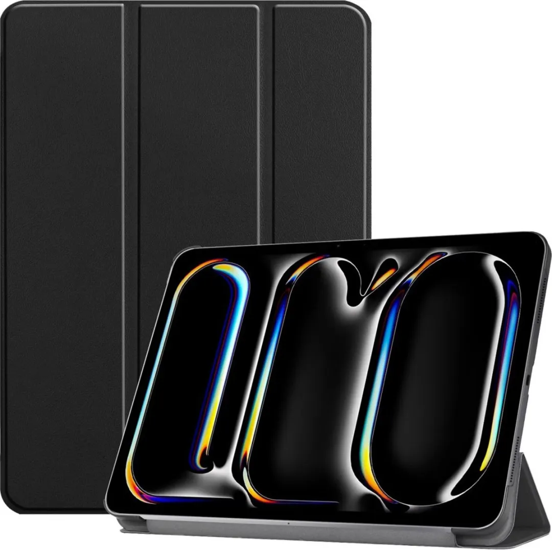Just in Case TriFold Bookcase Hoes iPad Pro 13 2024/2025 M4/M5 - Zwart