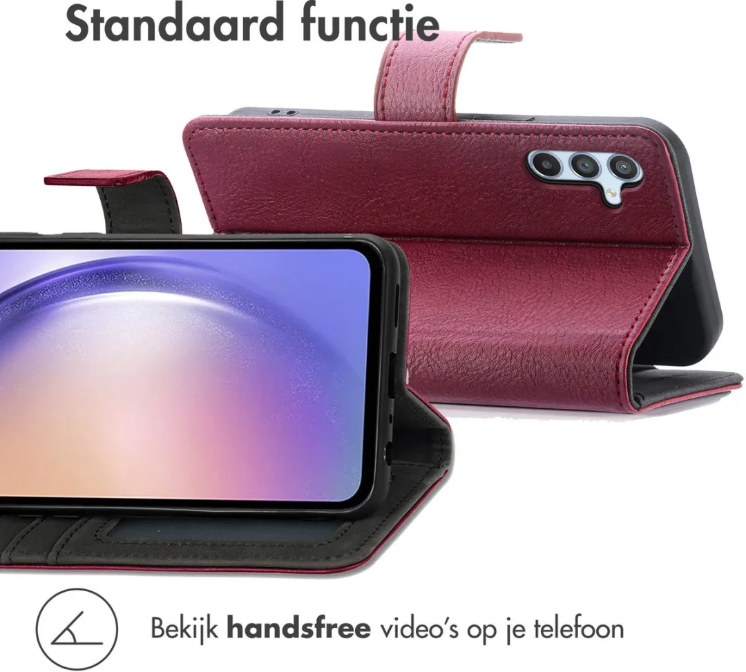 Imoshion Hoesje Samsung Galaxy A54 - 3 Pasjes - Bordeaux