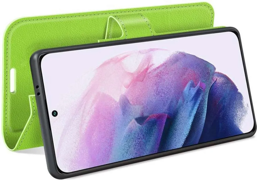 Just in Case Book Hoesje Samsung Galaxy S22+ - Groen - 4 Pasjes