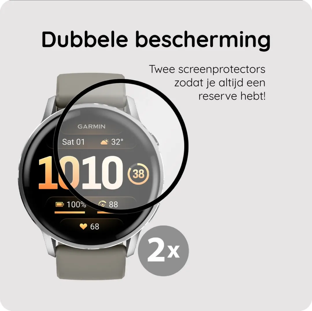 Just in Case Screenprotector Garmin Venu 4 41mm - 2 Stuks