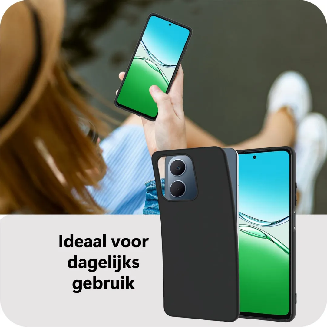 Just in Case Oppo A5X Siliconen Hoesje - Zwart - MOO2804KL1