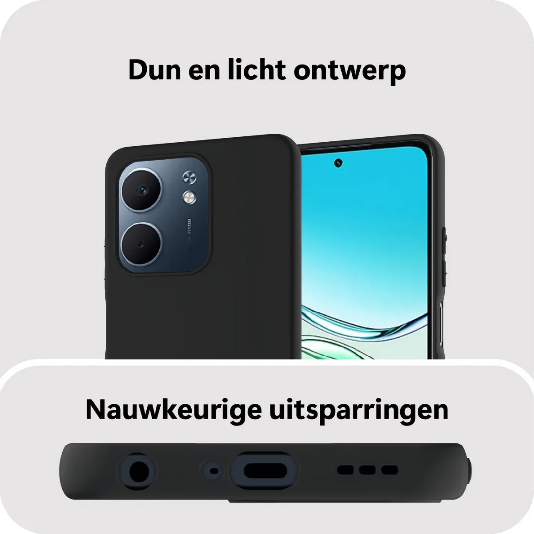 Just in Case Oppo A5X Siliconen Hoesje - Zwart - MOO2804KL1