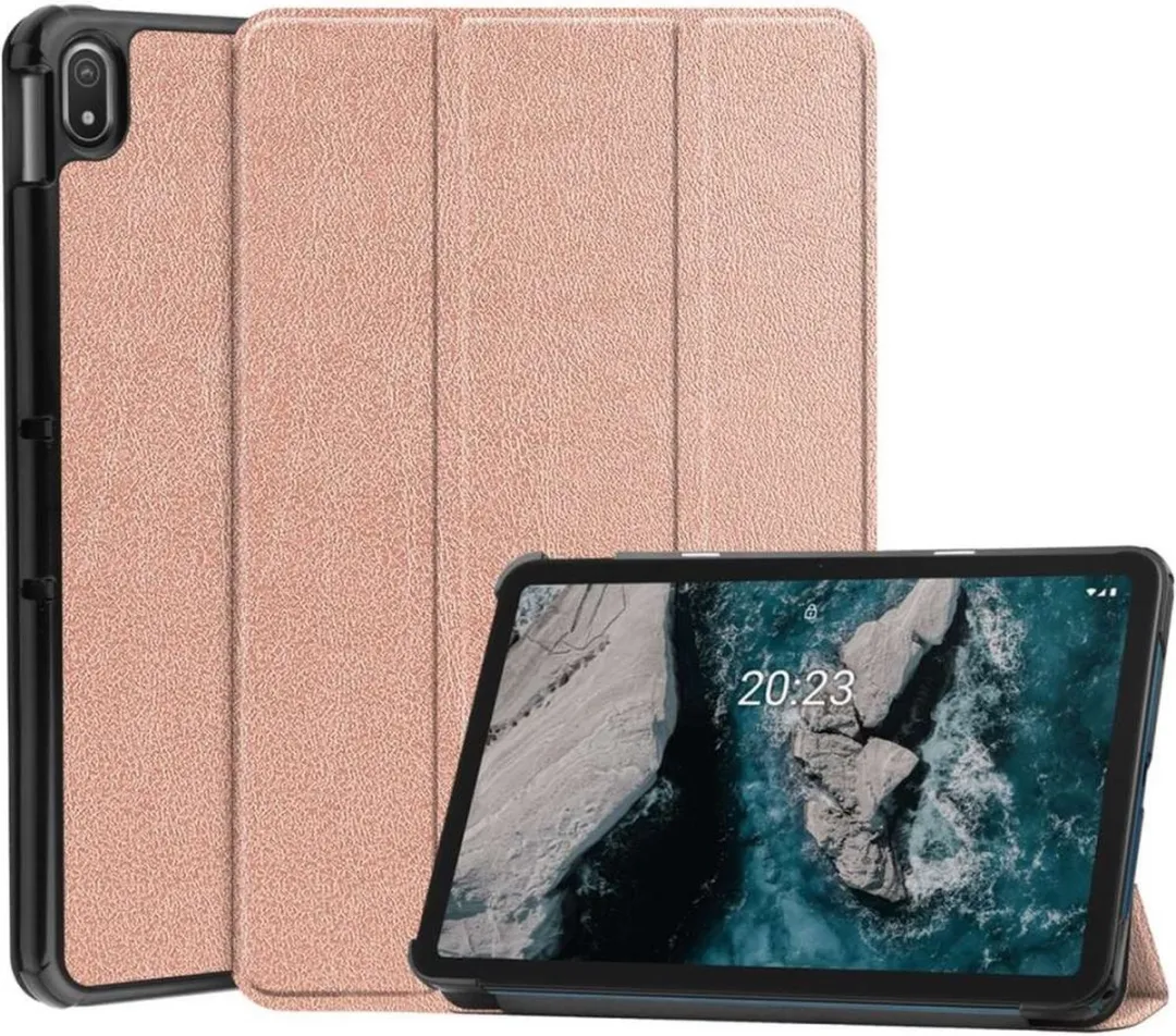 Just in Case Nokia T20 Tablethoes TriFold Bookcase 10.4" - Rose Gold