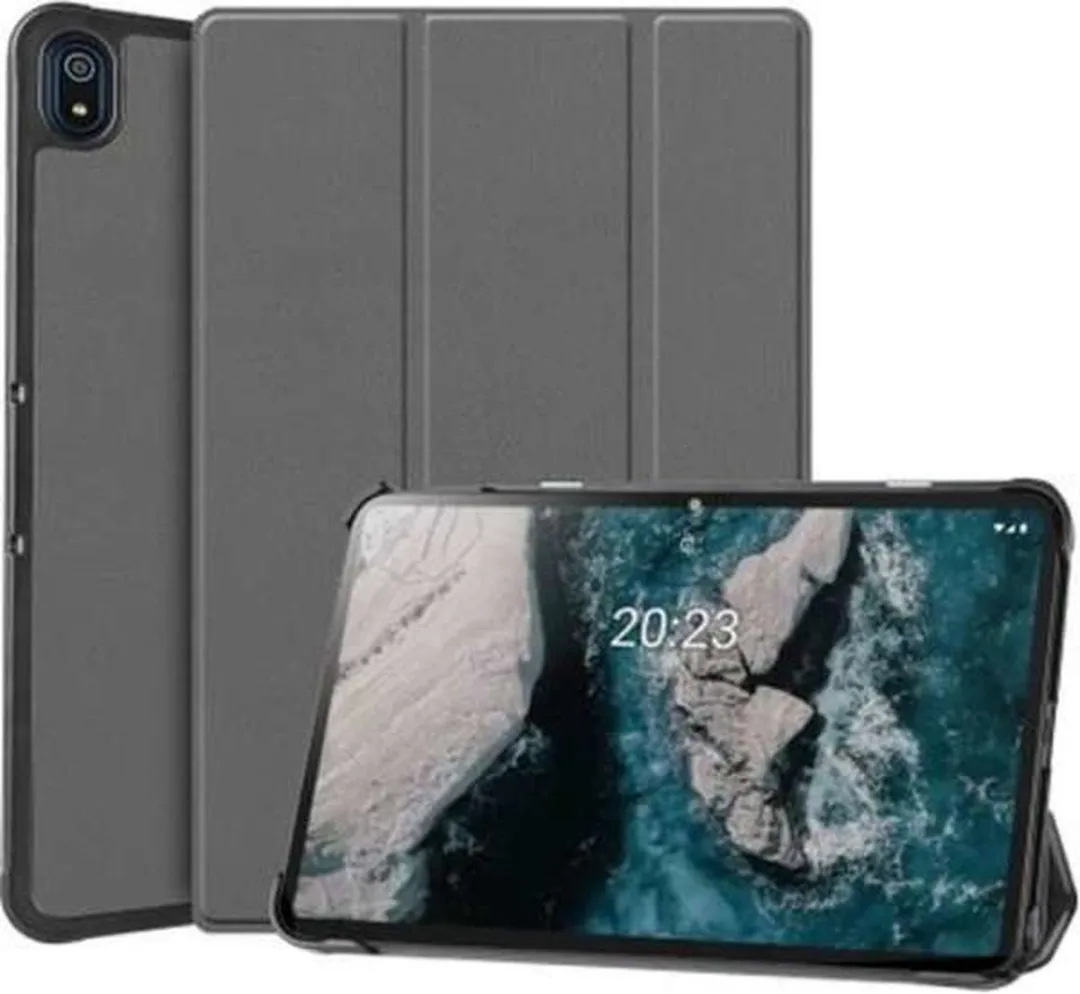 Just in Case Nokia T20 Tablethoes TriFold Bookcase 10.4" - Grijs