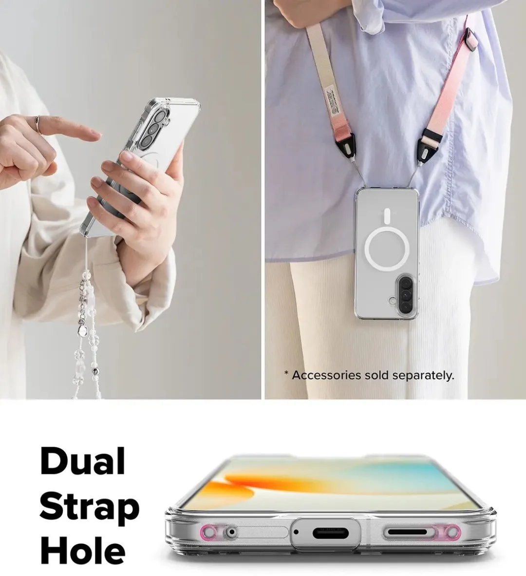 Ringke Fusion Magnetic Hoesje Samsung Galaxy A57 - Transparant