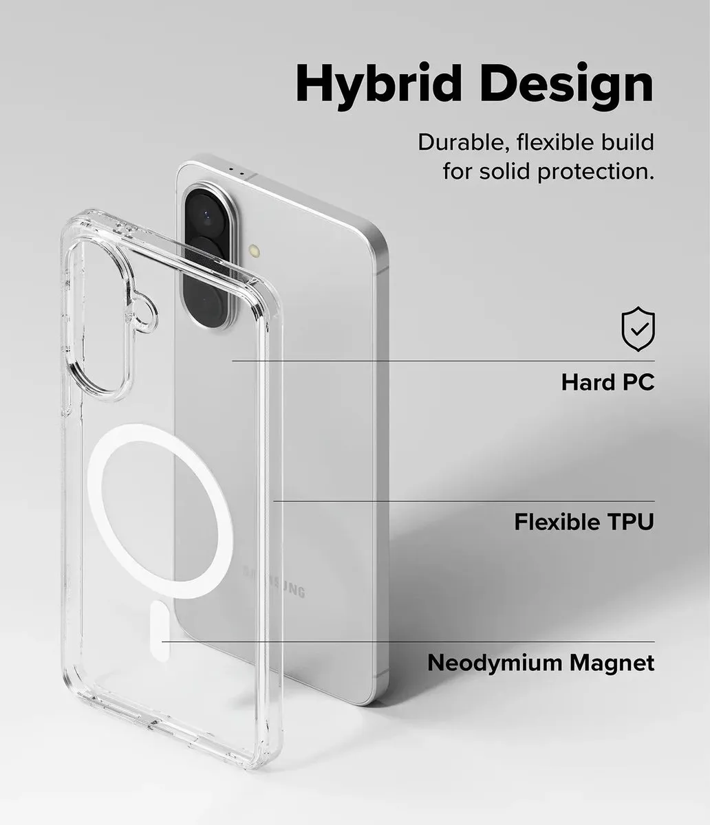 Ringke Fusion Magnetic Hoesje Samsung Galaxy A57 - Transparant