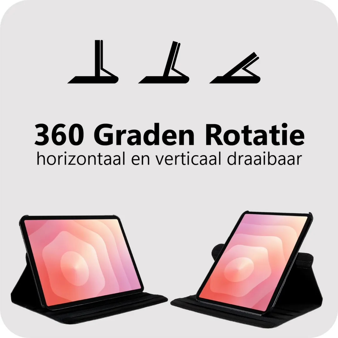 Just in Case TSA2809TP1 Tablethoes - Samsung Galaxy Tab S11 - 360° Draaibaar - Zwart