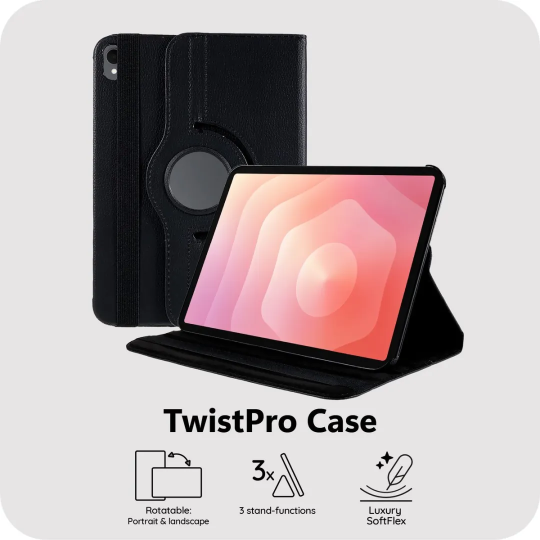 Just in Case TSA2809TP1 Tablethoes - Samsung Galaxy Tab S11 - 360° Draaibaar - Zwart