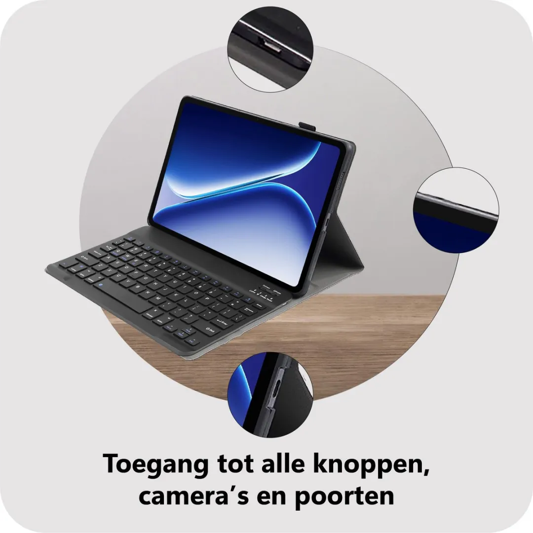 Just in Case TON2868KB1QY Tablethoes met Toetsenbord - OnePlus Pad Go 2 - Zwart