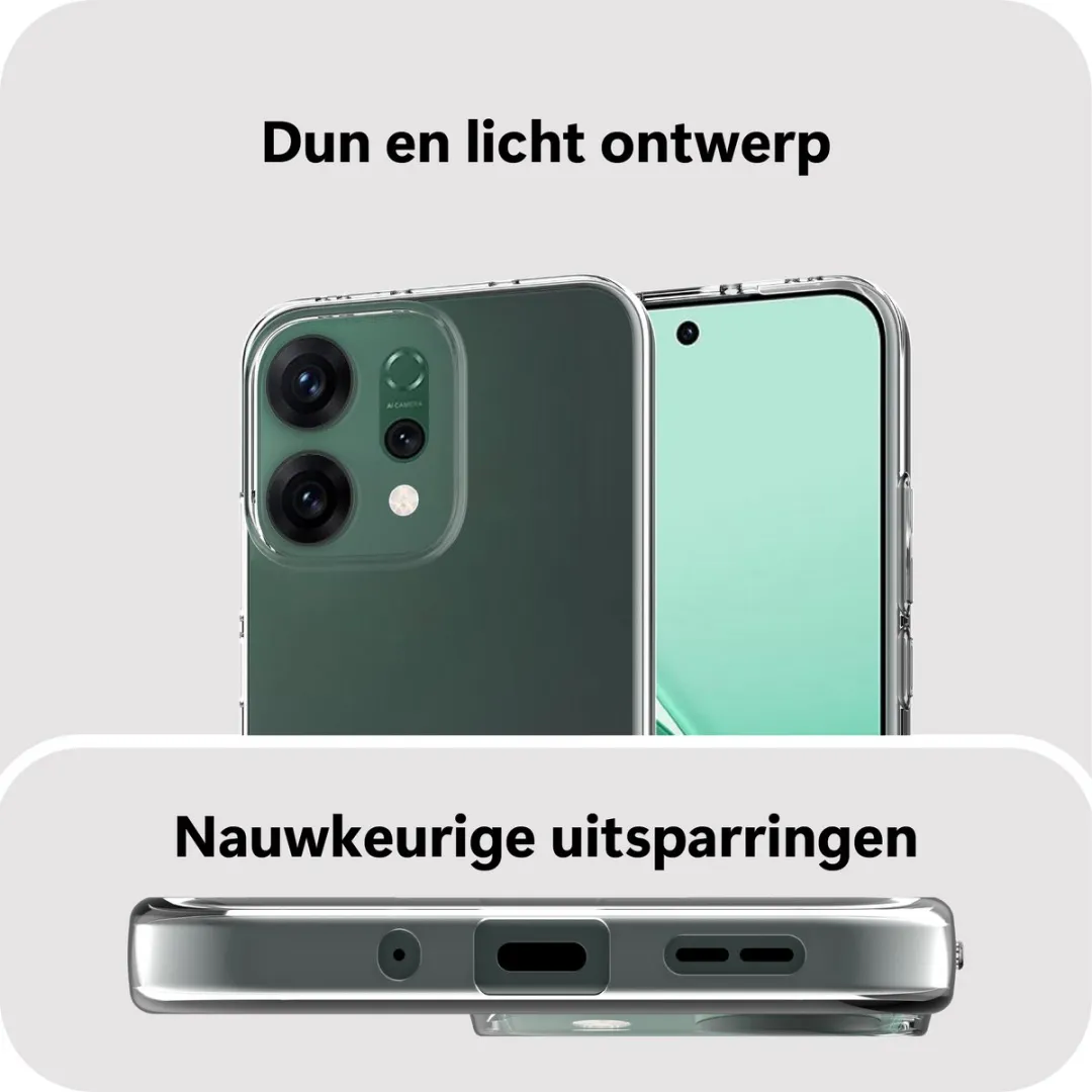 Just in Case Oppo Reno14 Siliconen Hoesje - Transparant MOO2805KL0