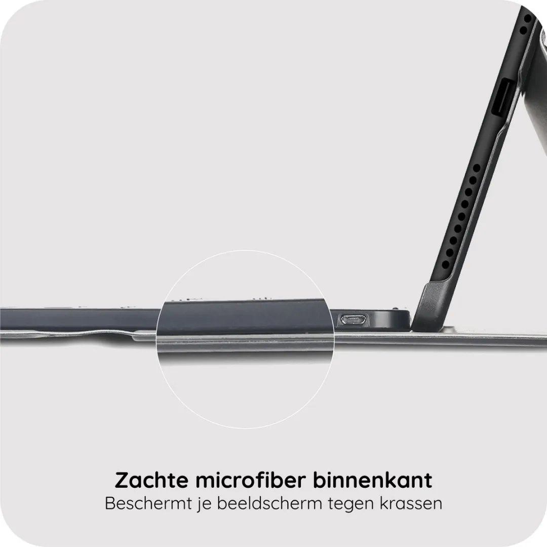 Just in Case Tablethoes met Toetsenbord - iPad Air 11" (M2/M3/M4) - Zwart - afbeelding 6 van 6