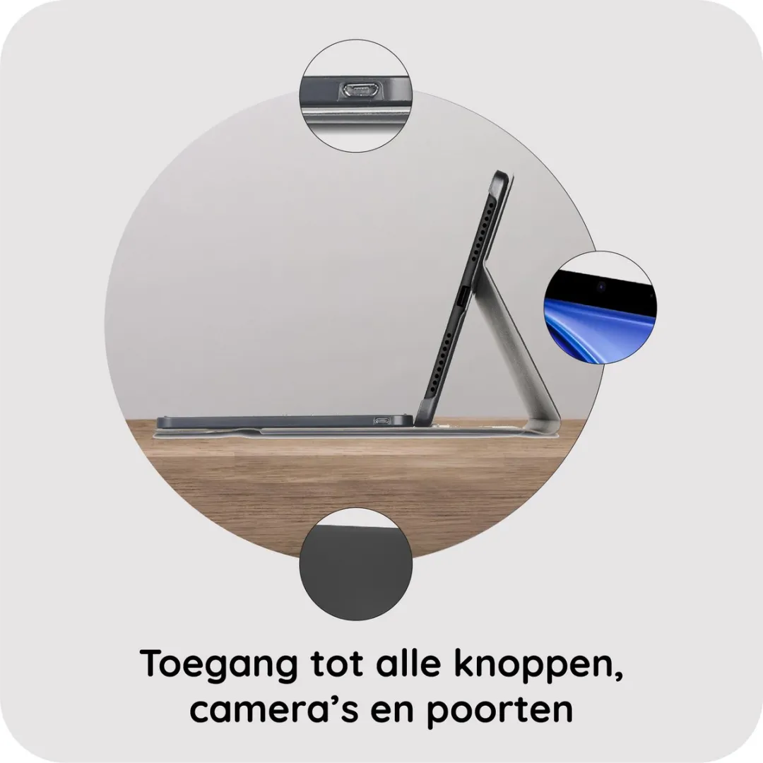 Just in Case Tablethoes met Toetsenbord - iPad Air 11" (M2/M3/M4) - Zwart