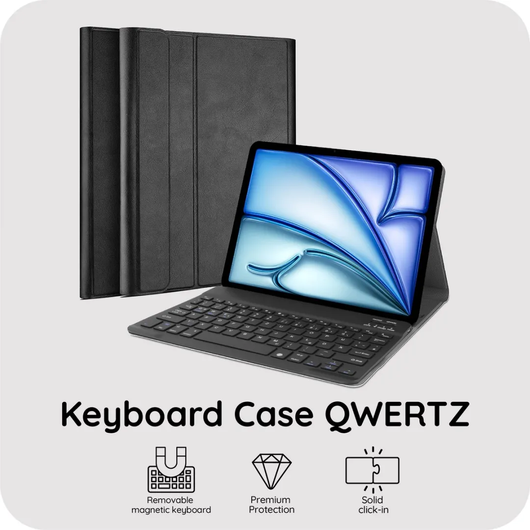 Just in Case Tablethoes met Toetsenbord - iPad Air 11" (M2/M3/M4) - Zwart