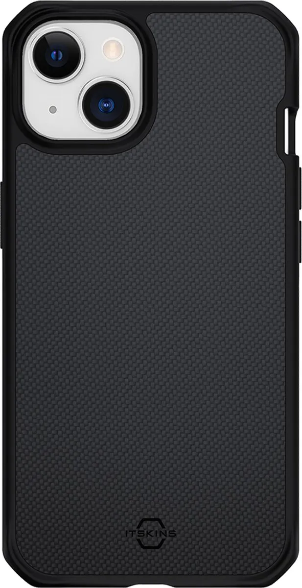 Itskins Ballistisch Nylon iPhone 14 Hoesje - Zwart ITBALNYLIP14BK