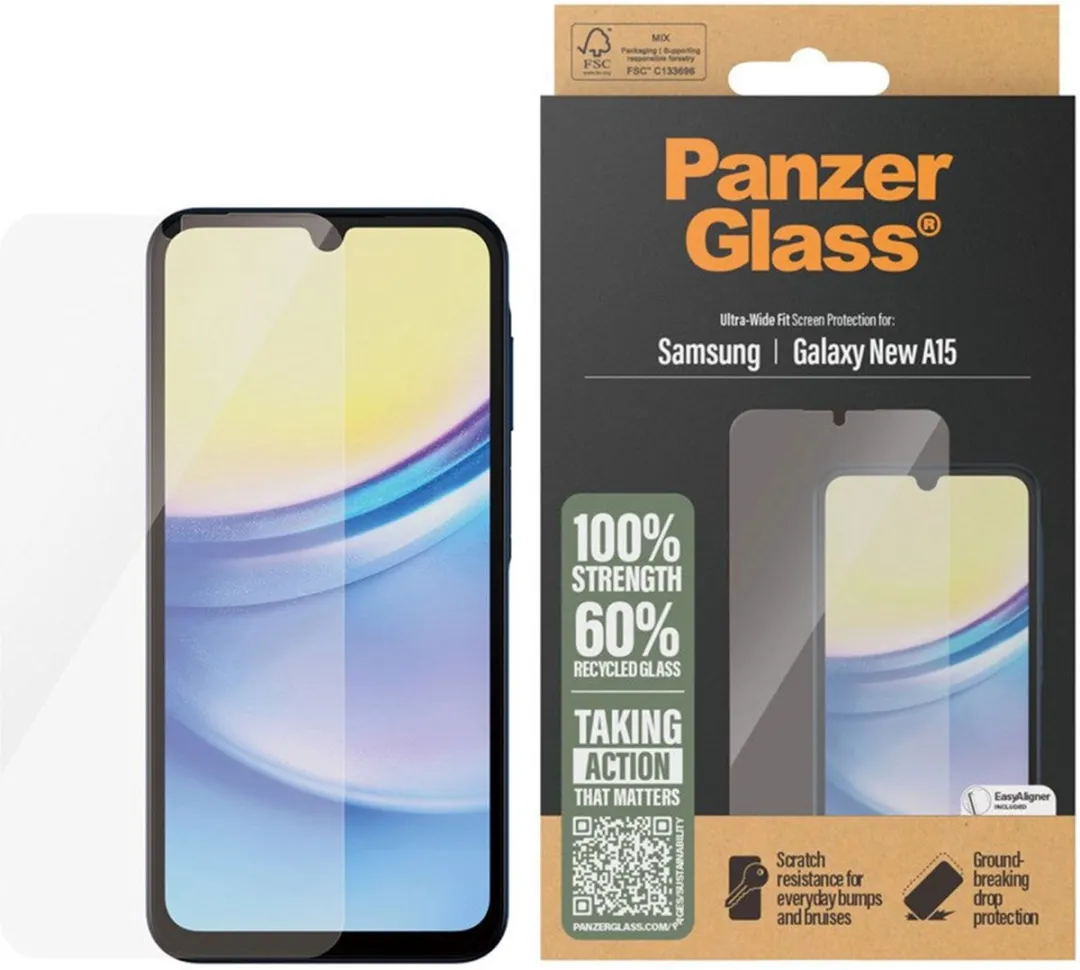 PanzerGlass Ultra-Wide Fit Screenprotector Samsung Galaxy A16 - 1 Stuk
