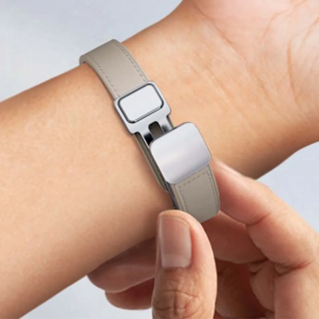 Samsung Watch D-Buckle Hybrid Leather Band S/M - Beige