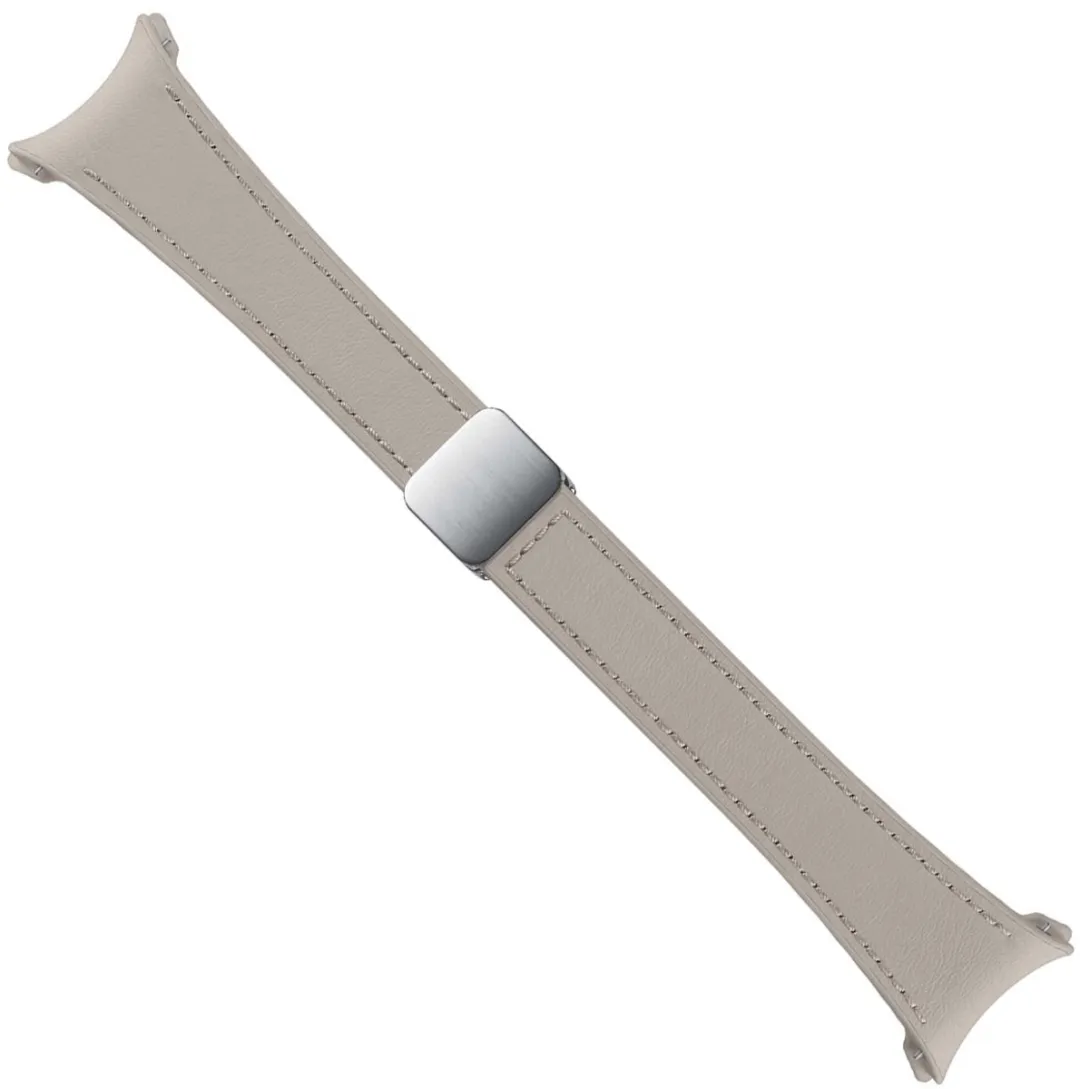 Samsung Watch D-Buckle Hybrid Leather Band S/M - Beige - afbeelding 6 van 6