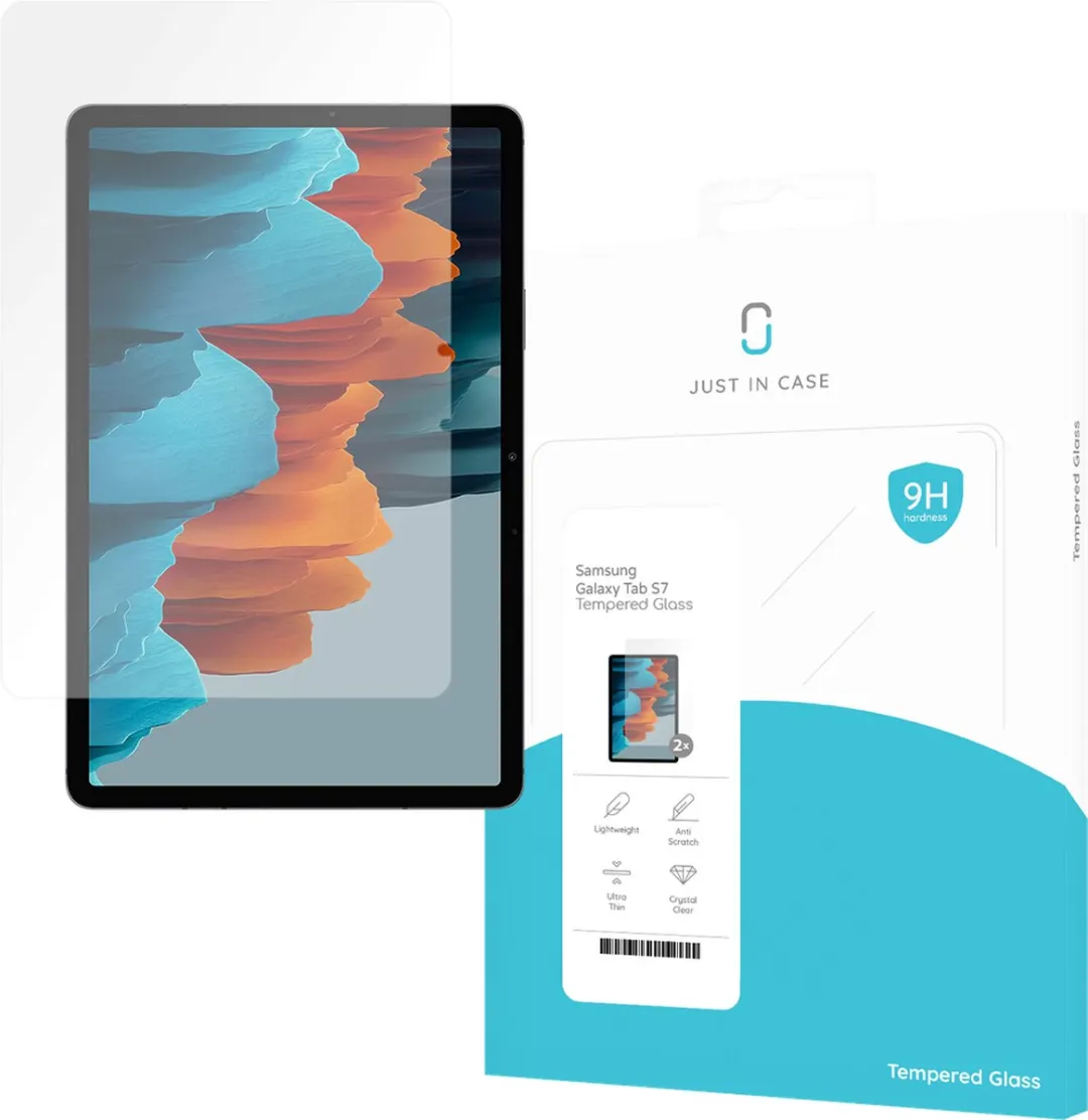 Just in Case Samsung Galaxy Tab S7 Screenprotector Glas - 2 Stuks - afbeelding 6 van 6