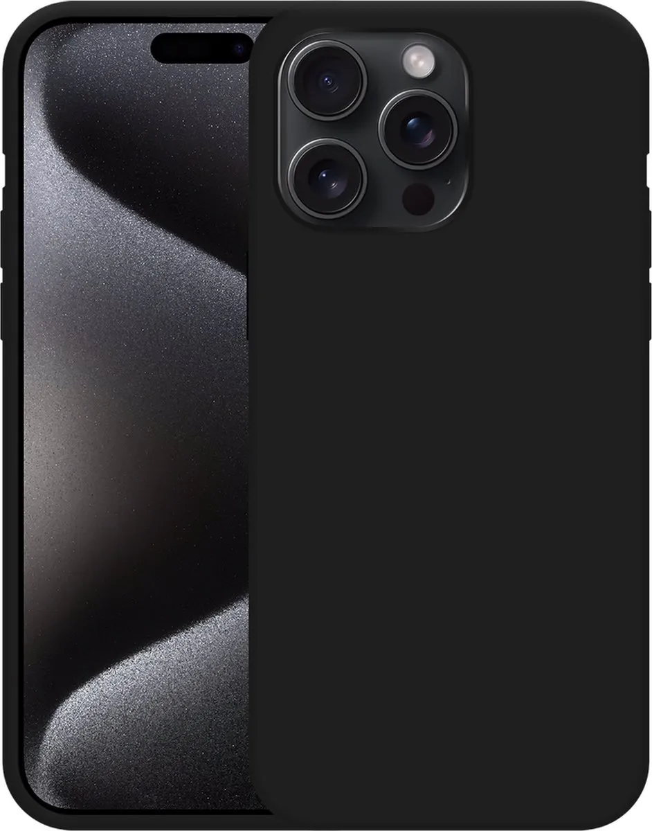Just in Case iPhone 15 Pro Max Hoesje Siliconen - Zwart