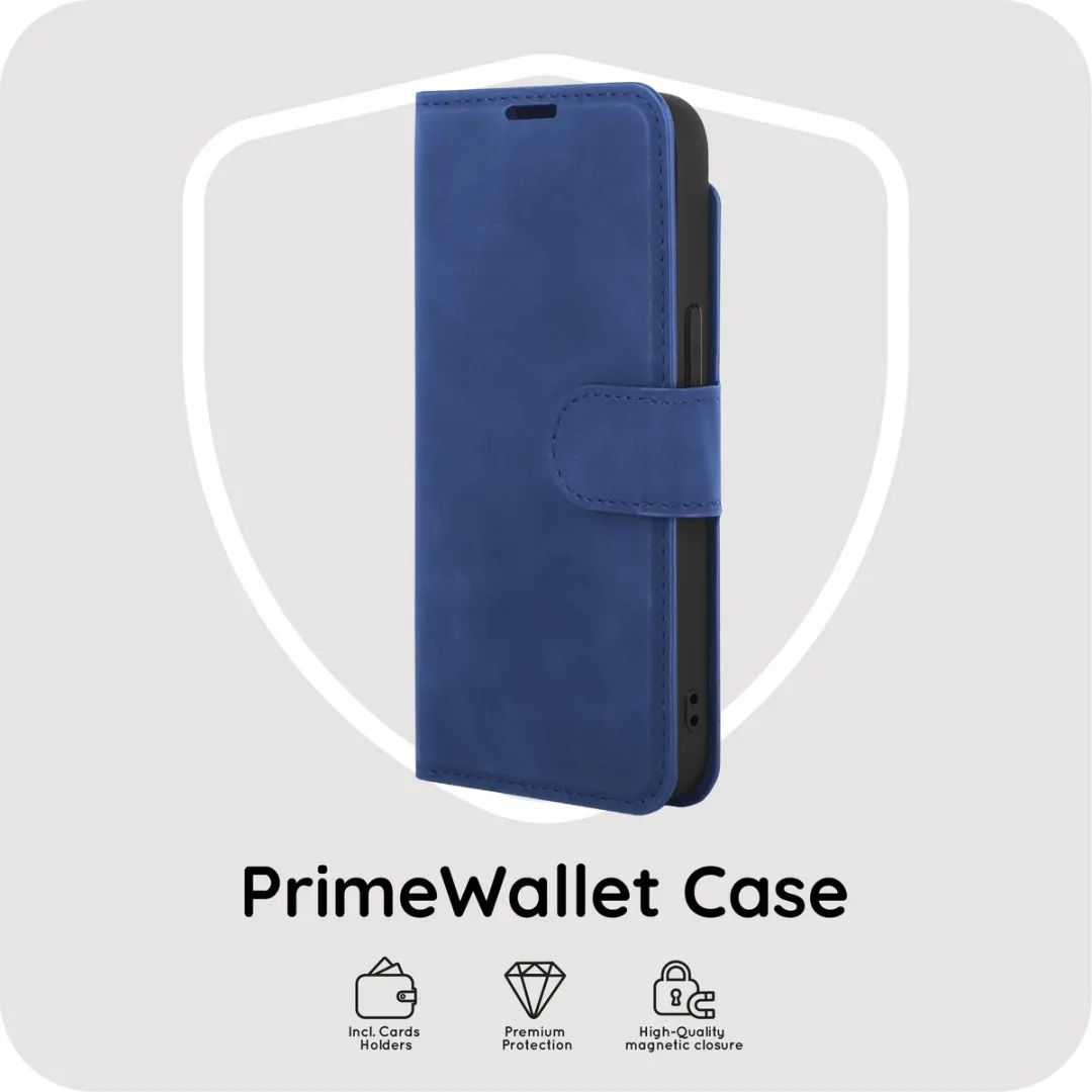 Just in Case iPhone 17e/16e Hoesje Blauw - 4 Pasjes