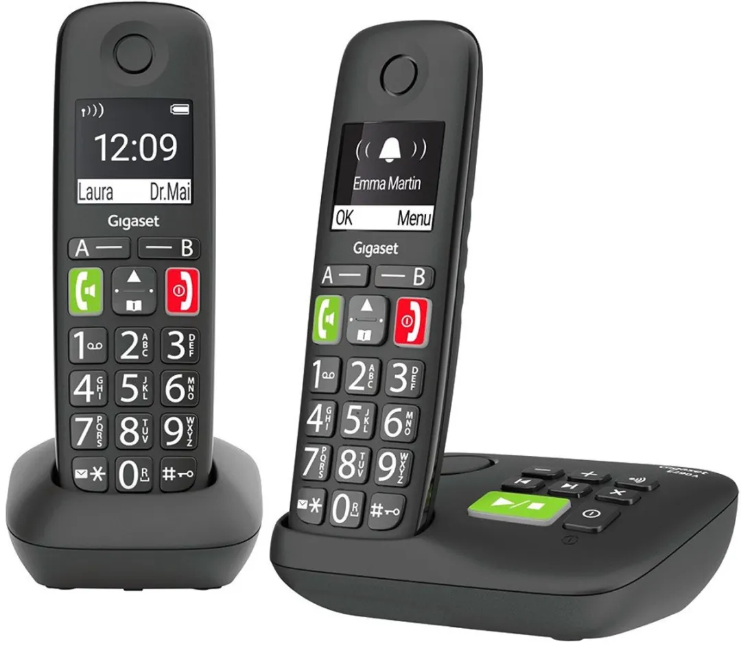 Gigaset E290A Duo Telefoon - 2 Handsets - Zwart