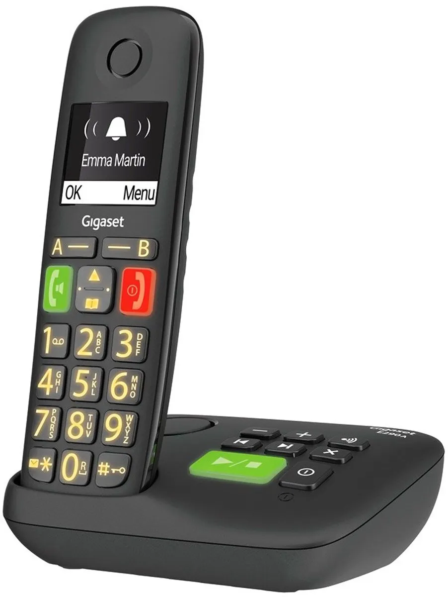 Gigaset E290A Duo Telefoon - 2 Handsets - Zwart - afbeelding 6 van 6