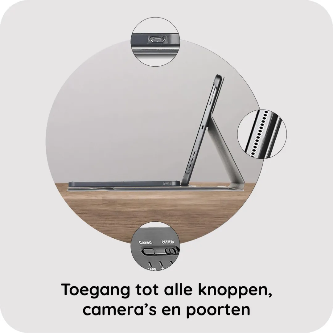 Just in Case Tablethoes met Toetsenbord 8451125 - iPad Air 13" - Zwart