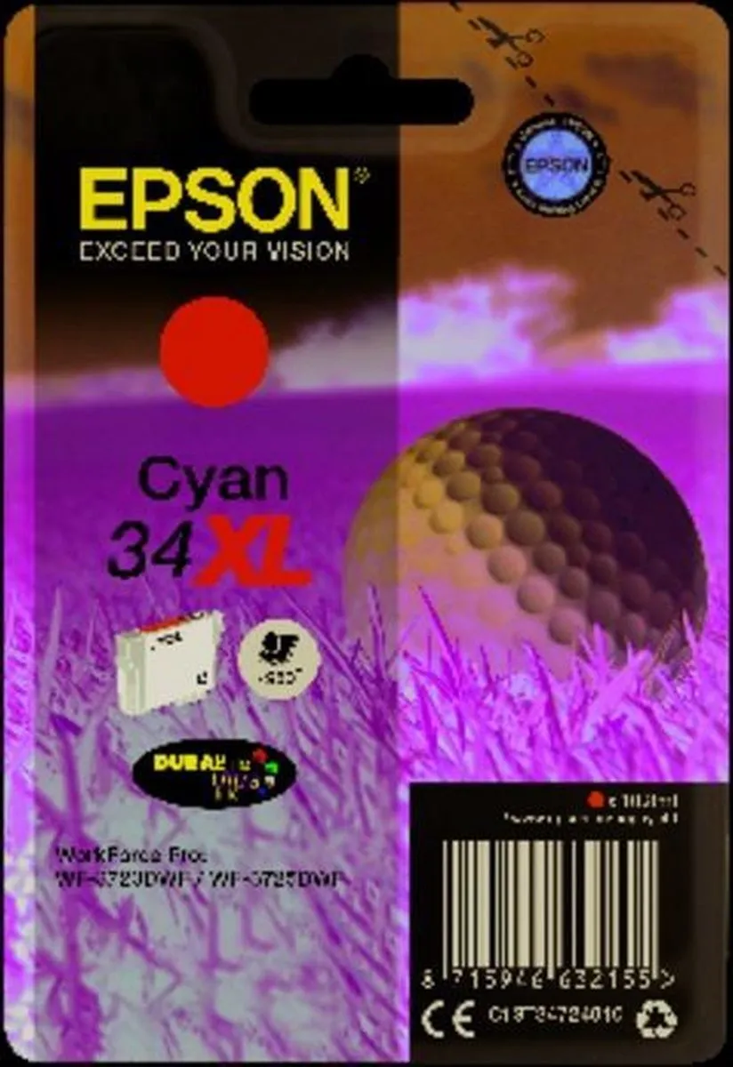 Epson 34XL Cyaan Inktcartridge - 950 pagina's