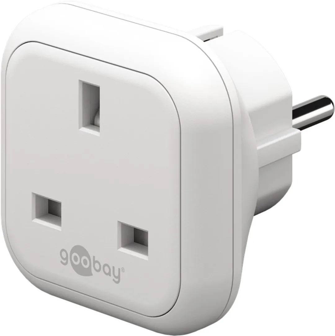 Goobay Reisadapter GB naar Europa D-stekker - MPN 94270 - Wit