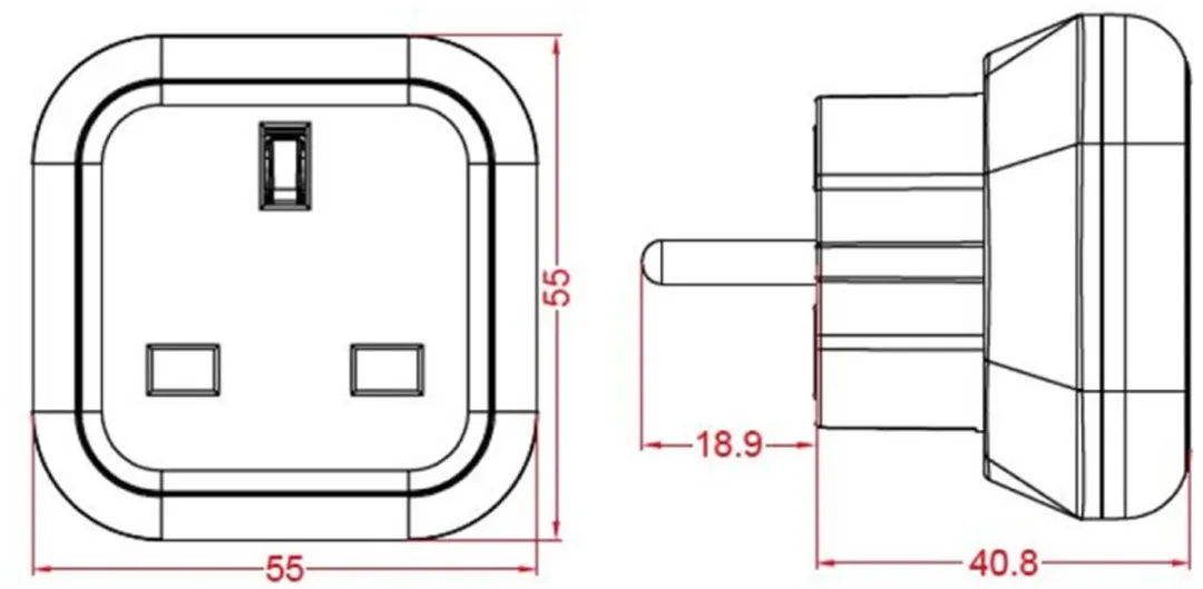 Goobay Reisadapter GB naar Europa D-stekker - MPN 94270 - Wit